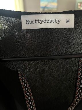Rusty dusty black mini or tunic sz M